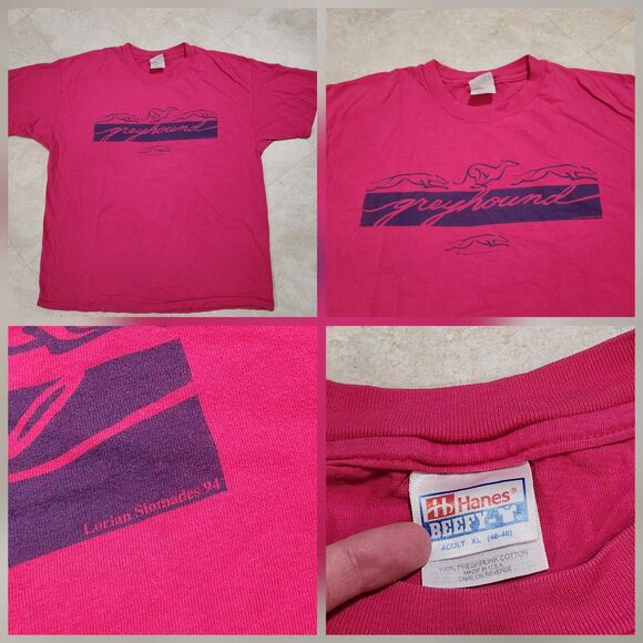 Hanes Other - VTG 90s Greyhound Bus Adult XL 1990s Transportation Promo Single Stitch T Shirt